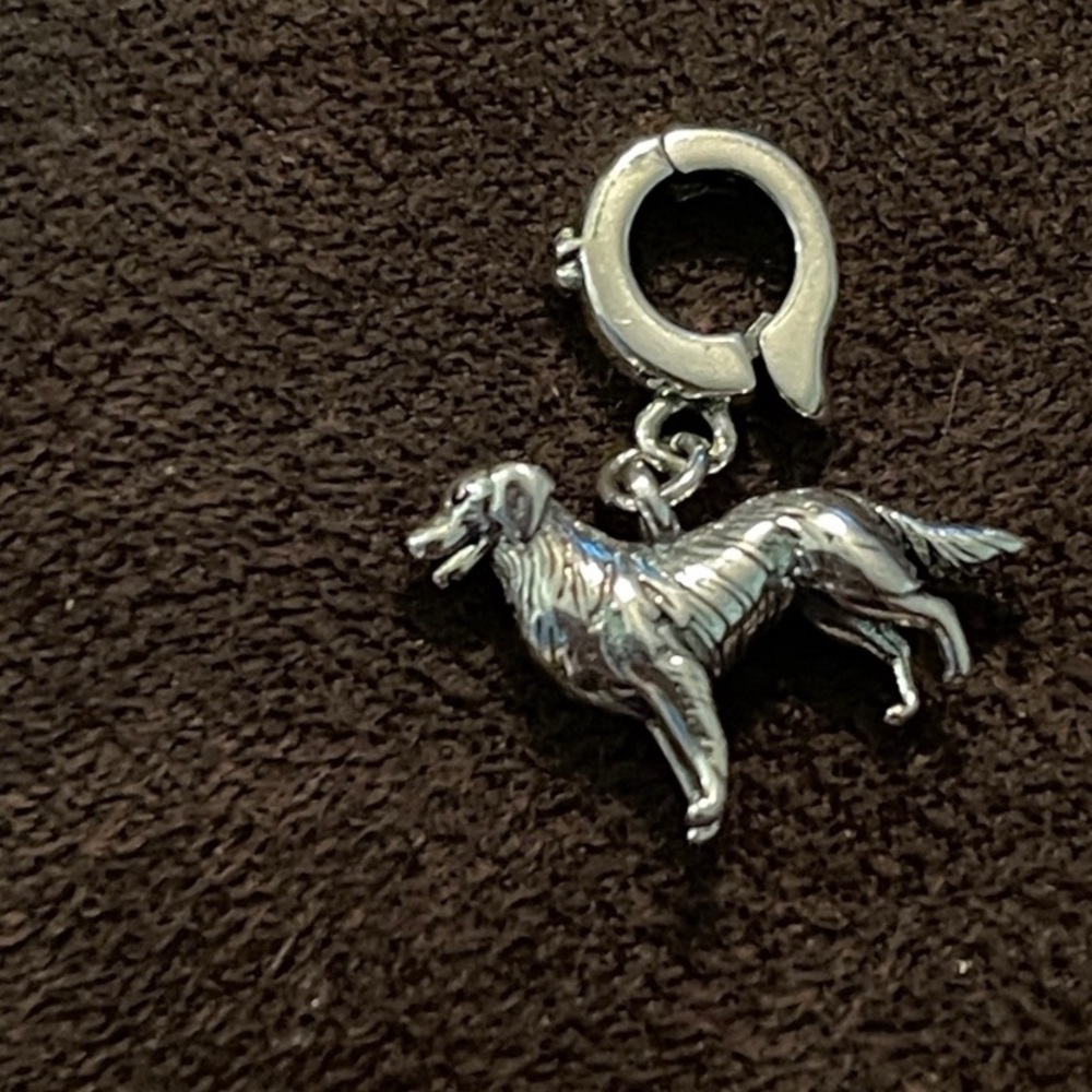 Silver Dog Charm Pendant - Picture 9 of 11
